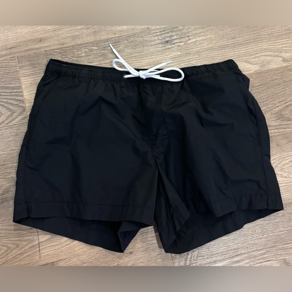 Susana Monaco Black Adjustable Waist Stretch Swim Shorts – Size Small